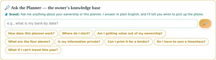 The planner's dashboard — Ask the Planner